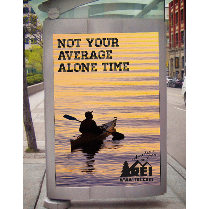 REI Public Transportation Ad Bus Shelter #3