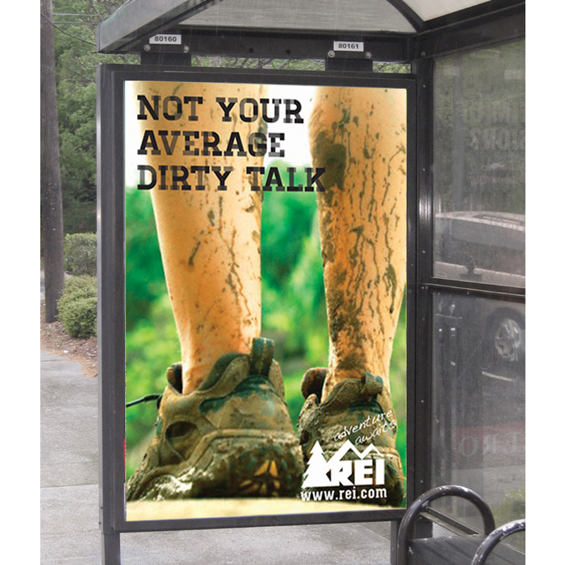 REI Public Transportation Ad Bus Shelter #2