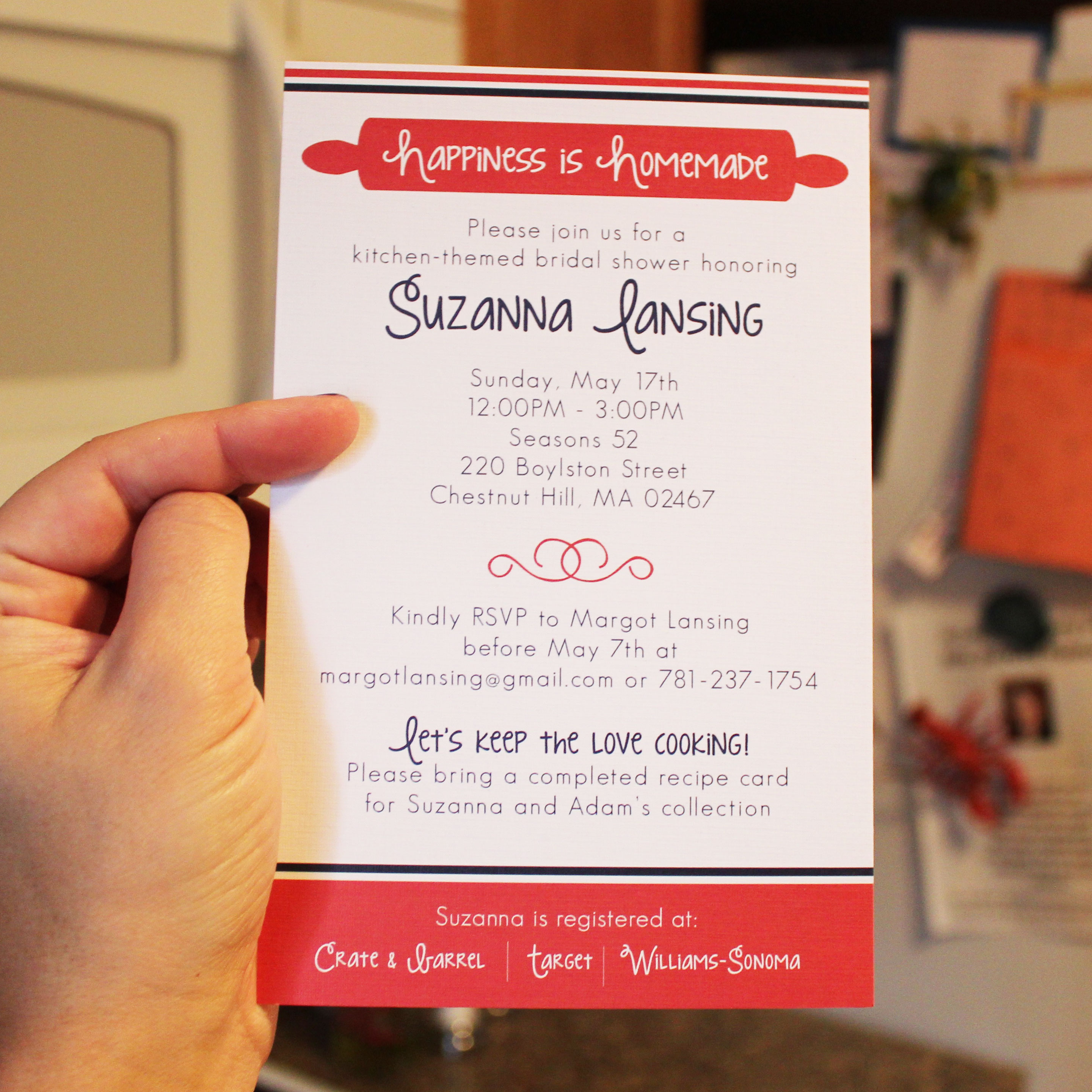 Kitchen-themed Shower Invitation